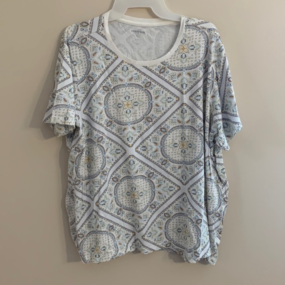 Lands End women’s gently used crew neck short sleeve t-shirt size 2x